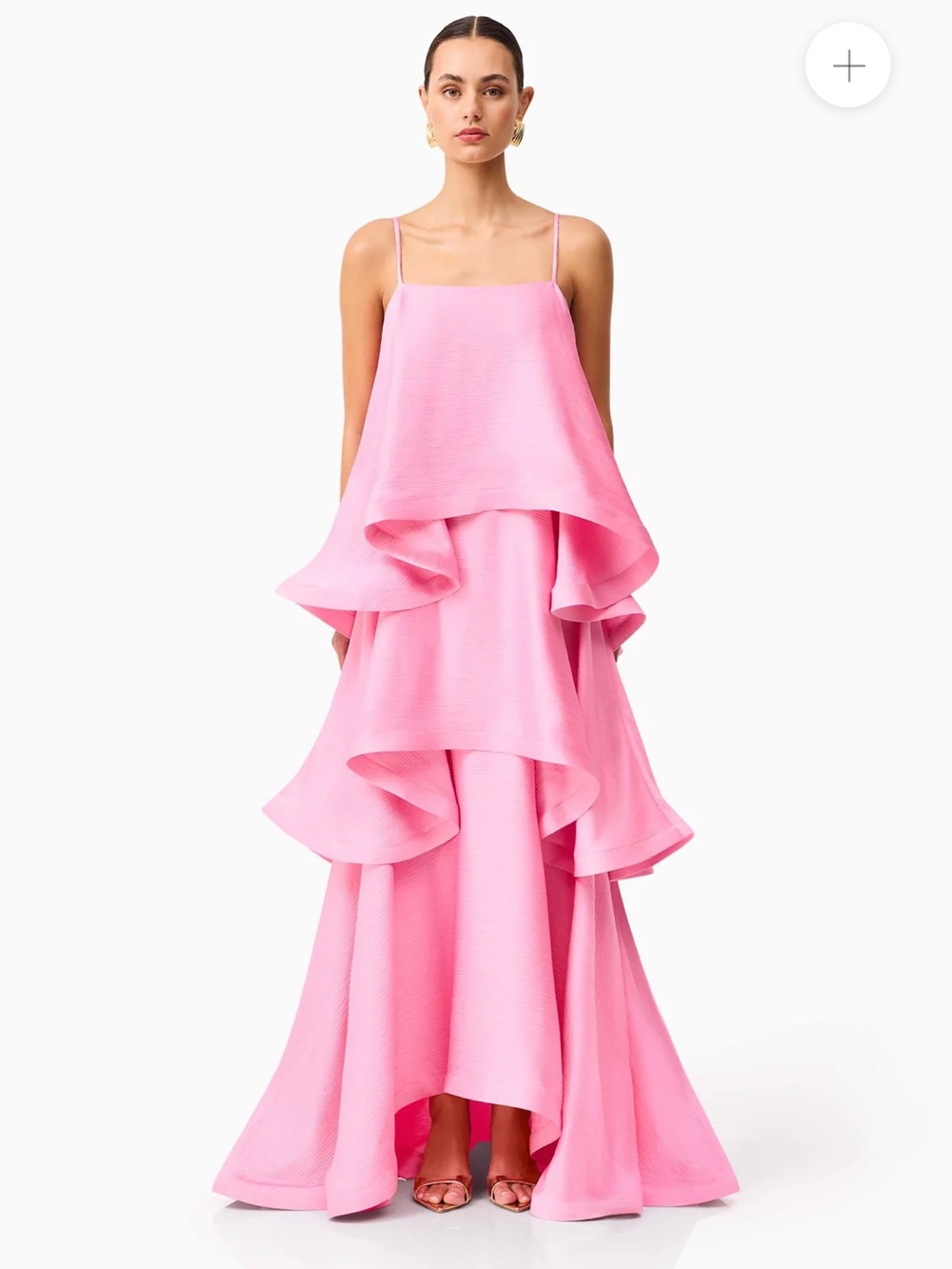 Elliatt Tilly Tiered Maxi Dress in Pink